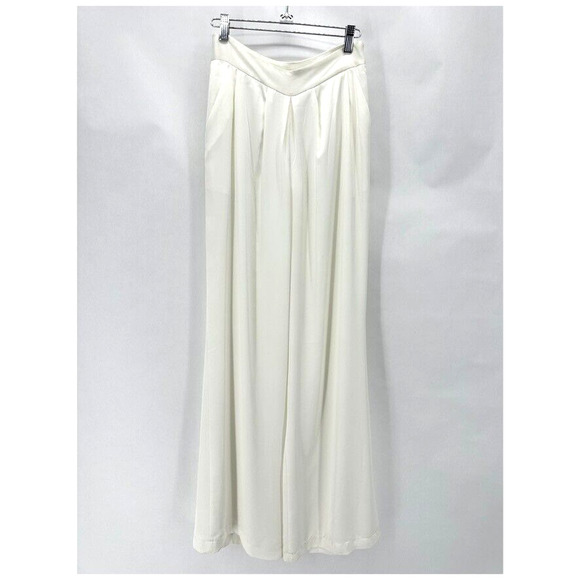 Ramy Brook Dress Pants Wide Leg Pants Size 2 White‎ Lined Coastal Preppy City - Picture 1 of 12